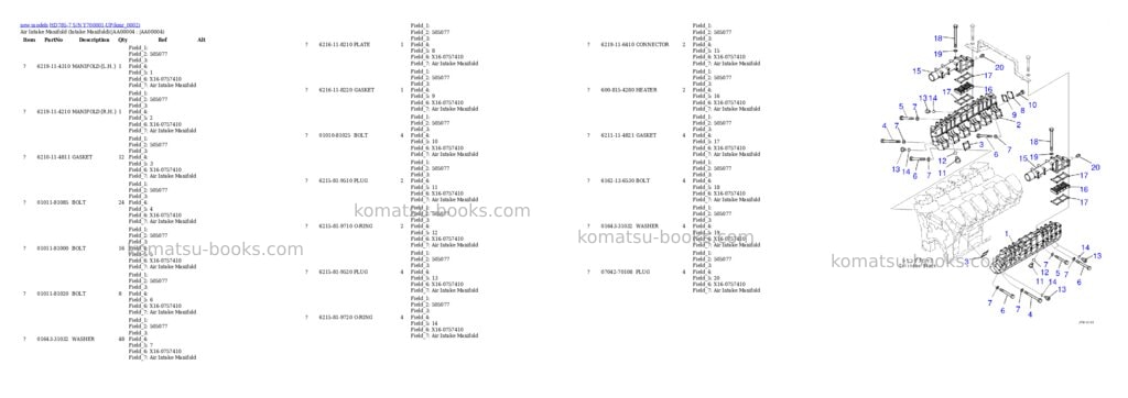 Komatsu HD785-7 S/N Y700001-UP Parts catalog cover Page 4