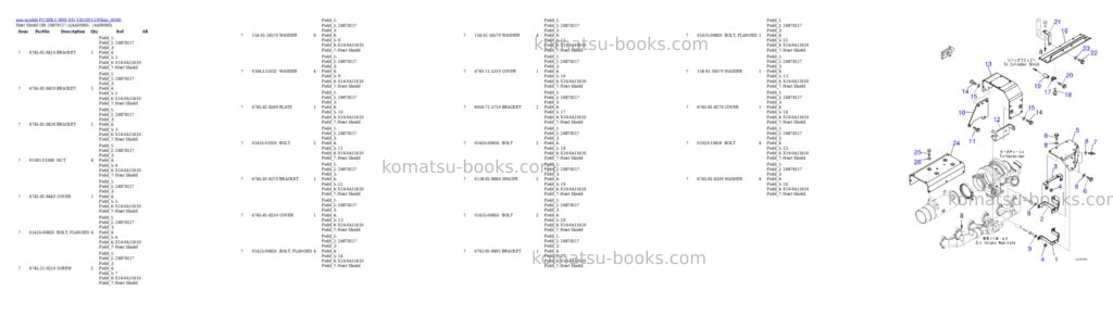 Komatsu PC300LC-8M0 S/N Y301001-UP Parts catalog cover Page 5