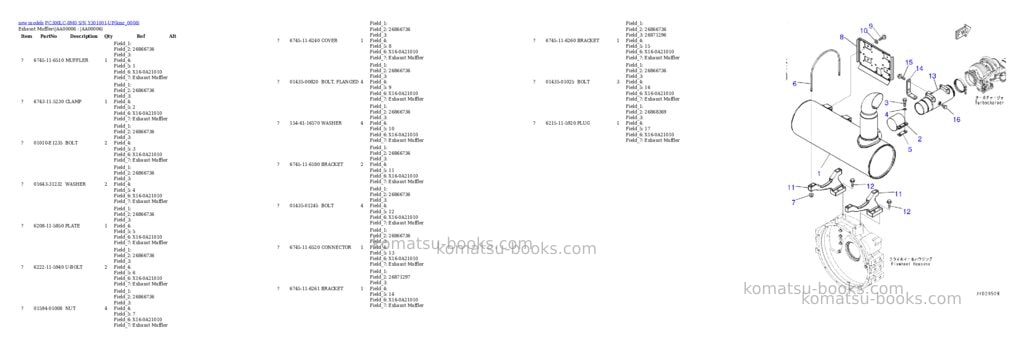 Komatsu PC300LC-8M0 S/N Y301001-UP Parts catalog cover Page 6