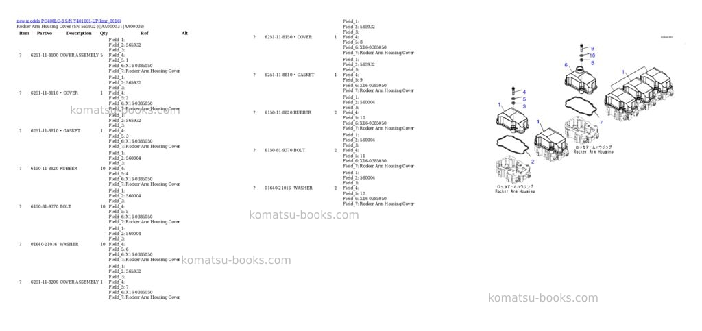 Komatsu PC400LC-8 S/N Y401001-UP Parts catalog cover Page 3