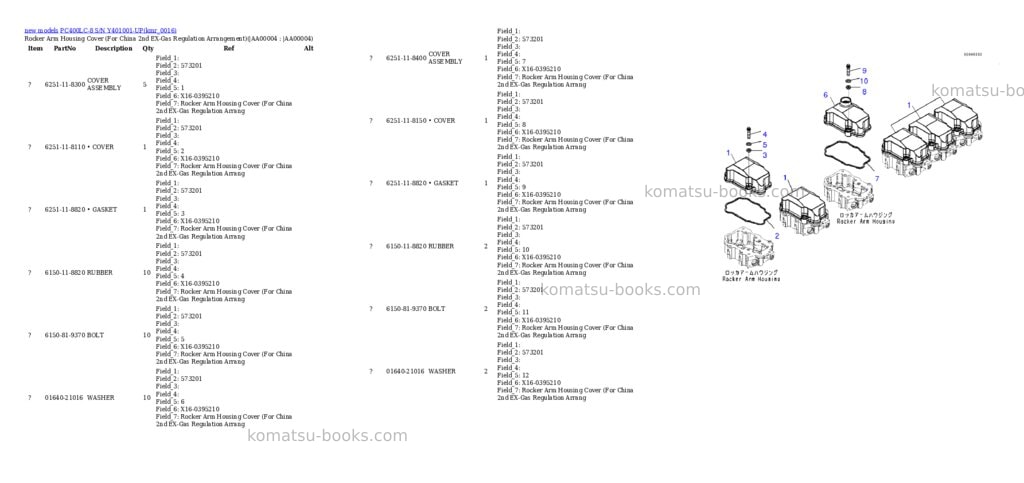 Komatsu PC400LC-8 S/N Y401001-UP Parts catalog cover Page 4