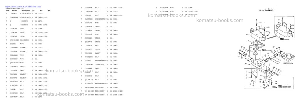 Komatsu KT-1150-1B S/N 114945-UP Parts catalog cover Page 5 Komatsu KT-1150-1B S/N 114945-UP Parts catalog cover Page 5