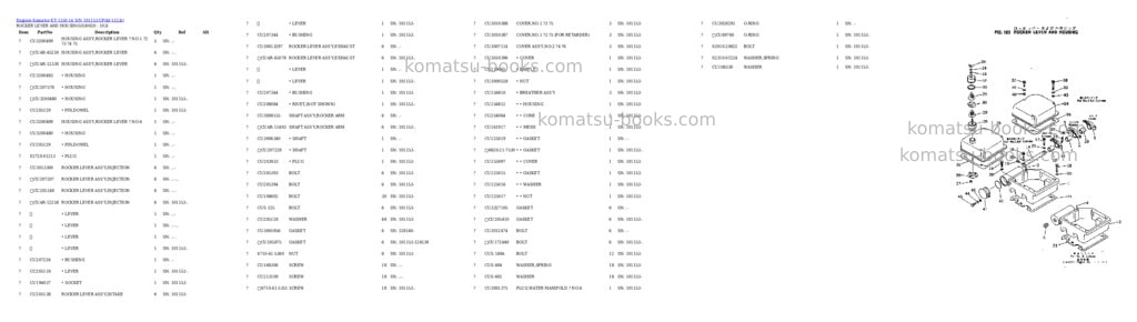Komatsu KT-1150-1A S/N 101153-UP Parts catalog cover