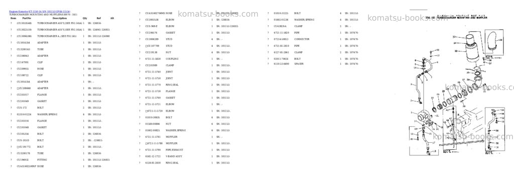 Komatsu KT-1150-1A S/N 101153-UP Parts catalog cover Page 6