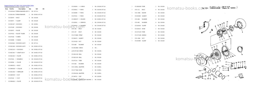 Komatsu KT-2300-1 S/N 103559-UP Parts catalog cover Page 5 Komatsu KT-2300-1 S/N 103559-UP Parts catalog cover Page 5