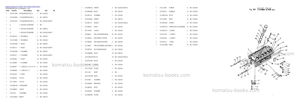 Komatsu KT-2300-1 S/N 103559-UP Parts catalog cover Page 6 Komatsu KT-2300-1 S/N 103559-UP Parts catalog cover Page 6