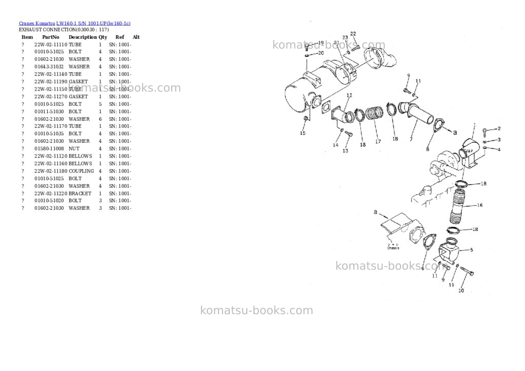 Komatsu lw160-1 s/n 1001-up Parts catalog cover Page 2