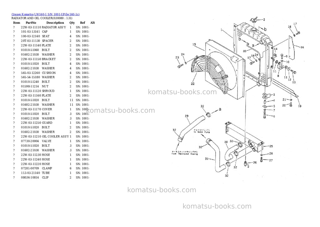 Komatsu lw160-1 s/n 1001-up Parts catalog cover Page 7
