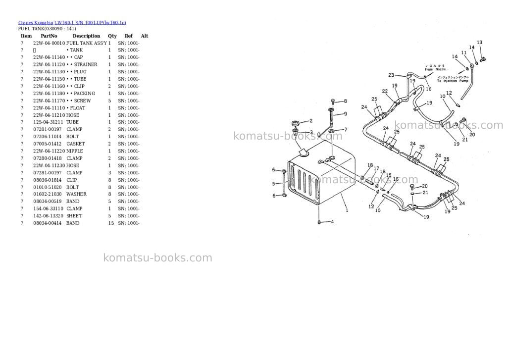 Komatsu lw160-1 s/n 1001-up Parts catalog cover Page 8