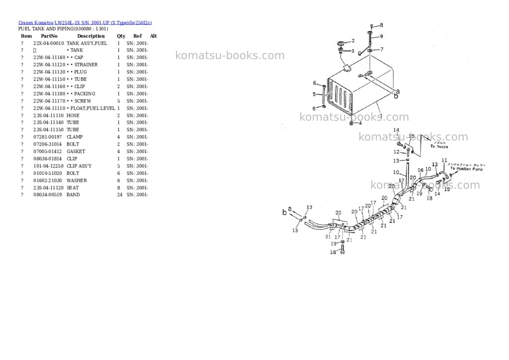 Komatsu lw250l-1x s/n 3001-up x type Parts catalog cover Page 7