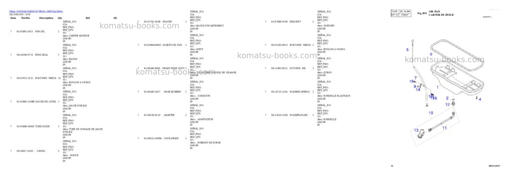 Komatsu MEGA 160TC Parts catalog cover Page 10 Komatsu MEGA 160TC Parts catalog cover Page 10