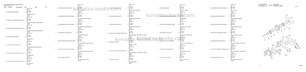 Komatsu MEGA300 Parts catalog cover Page 9 Komatsu MEGA300 Parts catalog cover Page 9