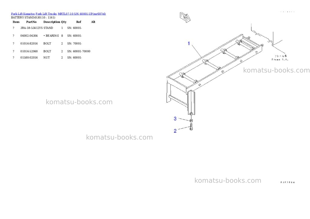 Komatsu MRTL07-10 S/N 60001-UP Parts catalog cover Page 10 Komatsu MRTL07-10 S/N 60001-UP Parts catalog cover Page 10