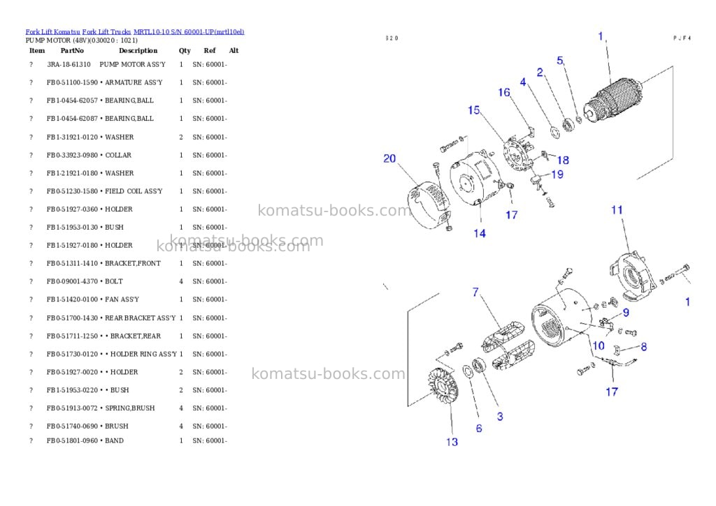Komatsu MRTL10-10 S/N 60001-UP Parts catalog cover Komatsu MRTL10-10 S/N 60001-UP Parts catalog cover