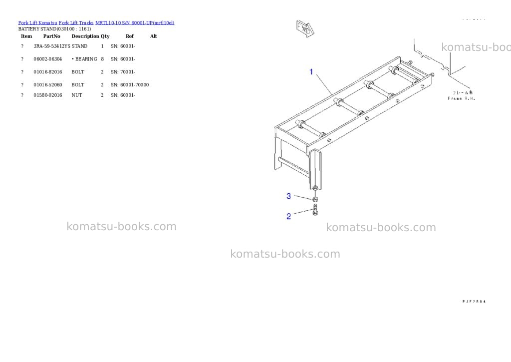 Komatsu MRTL10-10 S/N 60001-UP Parts catalog cover Page 9 Komatsu MRTL10-10 S/N 60001-UP Parts catalog cover Page 9