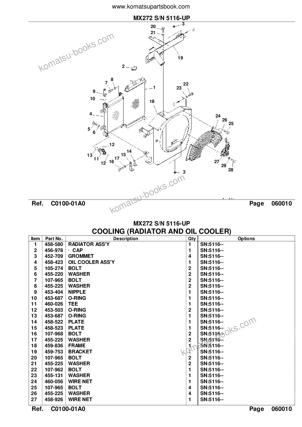 Komatsu mx272 s/n 5116-up Parts catalog cover Page 10