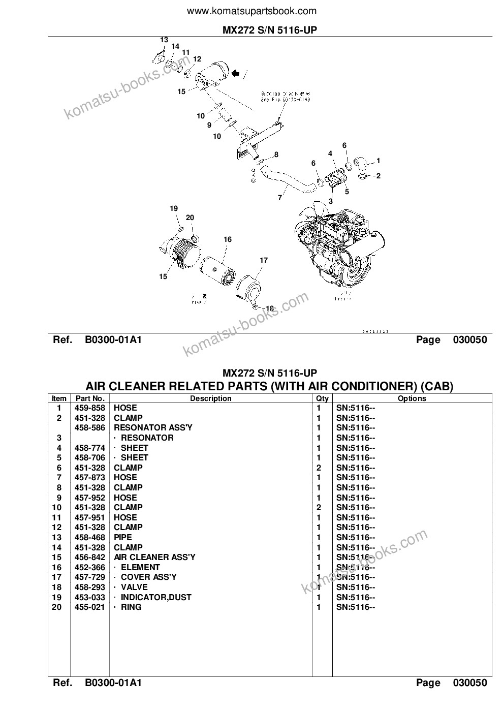 Komatsu mx272 s/n 5116-up Parts catalog cover Page 7
