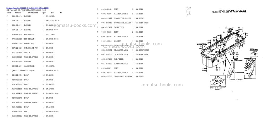 Komatsu nh-220-ci-1l s/n 8019-up Parts catalog cover Page 10