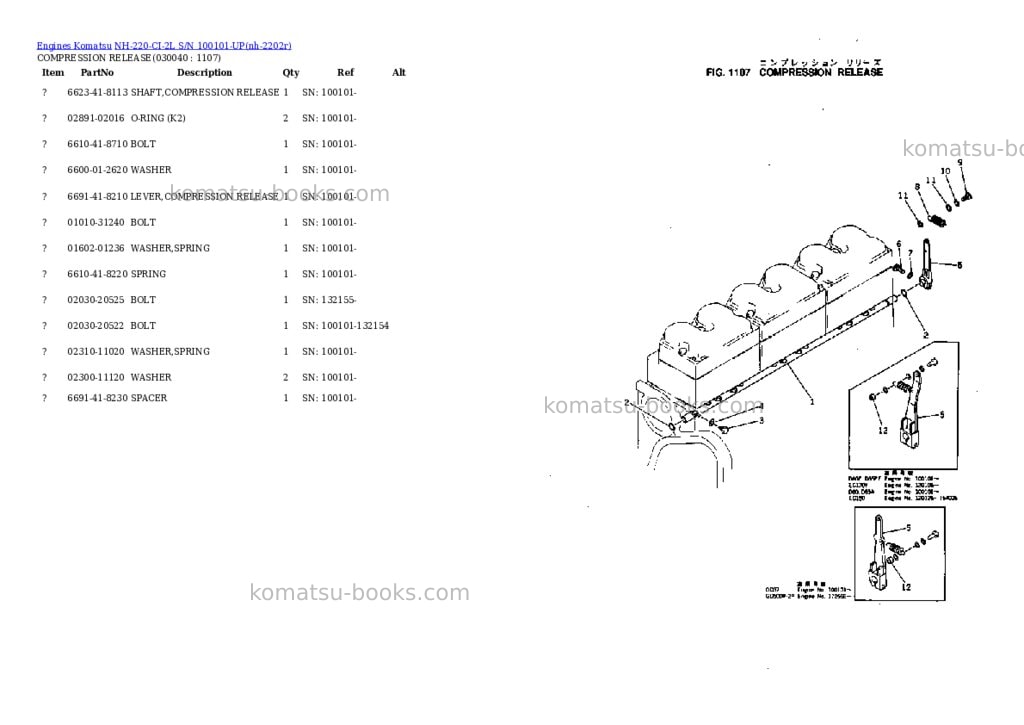 Komatsu NH-220-CI-2L S/N 100101-UP Parts catalog cover Page 3 Komatsu NH-220-CI-2L S/N 100101-UP Parts catalog cover Page 3