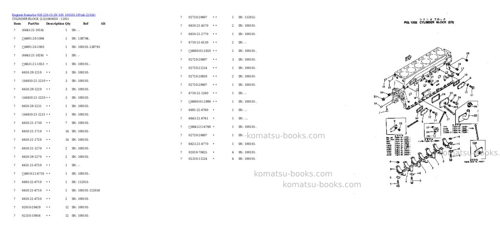 Komatsu nh-220-ci-2n s/n 100101-up Parts catalog cover Page 10
