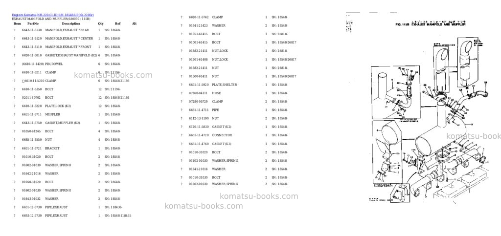 Komatsu nh-220-ci-1d s/n 18548-up Parts catalog cover Page 6 Komatsu nh-220-ci-1d s/n 18548-up Parts catalog cover Page 6