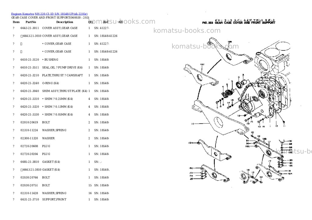 Komatsu nh-220-ci-1d s/n 18548-up Parts catalog cover Page 9 Komatsu nh-220-ci-1d s/n 18548-up Parts catalog cover Page 9