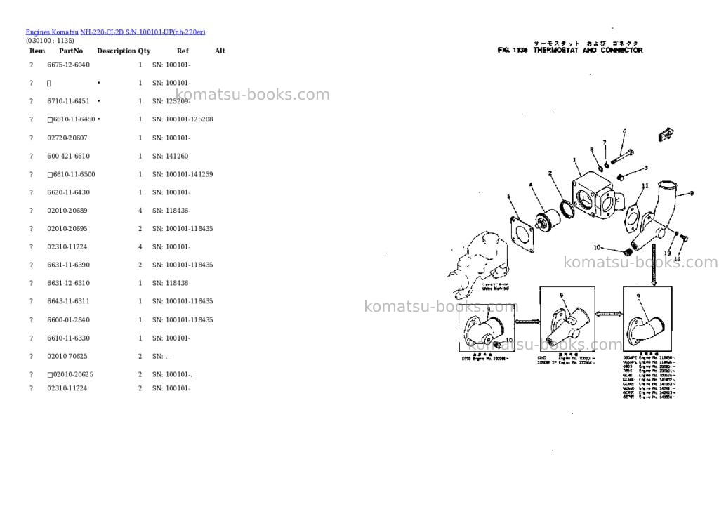 Komatsu nh-220-ci-2d s/n 100101-up Parts catalog cover Page 9 Komatsu nh-220-ci-2d s/n 100101-up Parts catalog cover Page 9