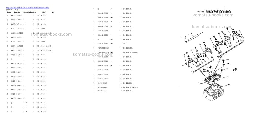 Komatsu nh-220-ci-2e s/n 100101-up Parts catalog cover Komatsu nh-220-ci-2e s/n 100101-up Parts catalog cover