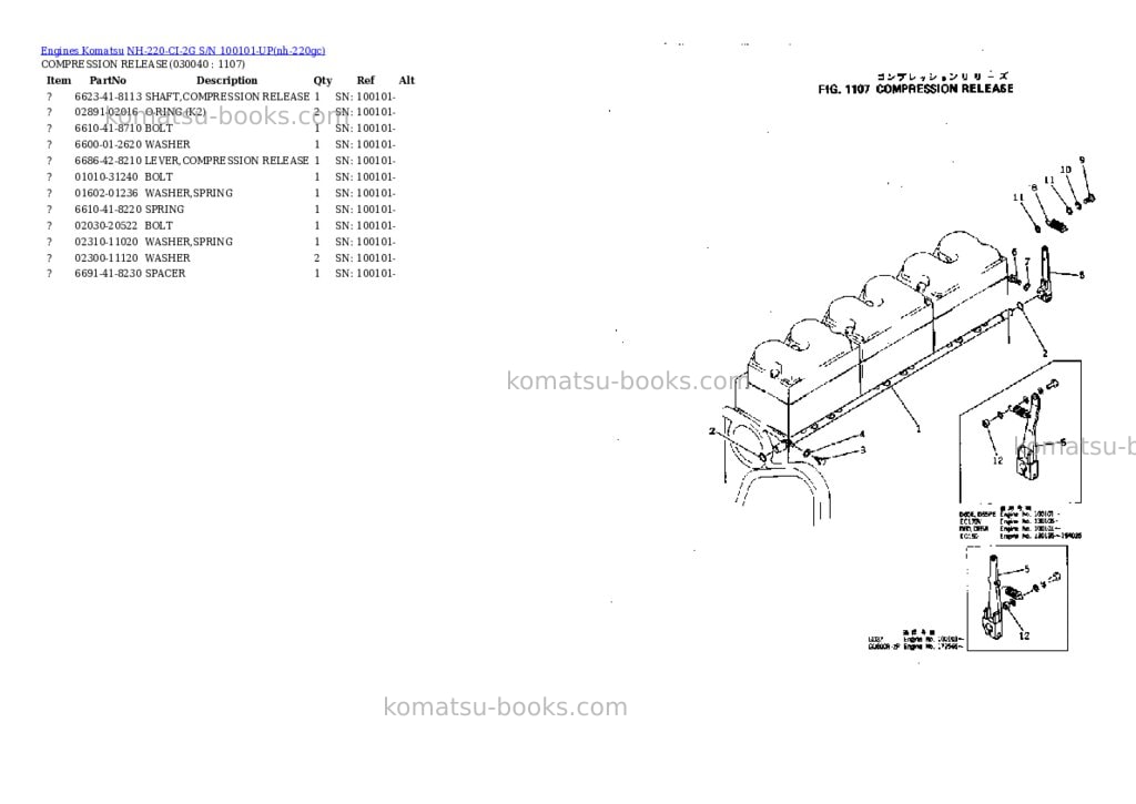 Komatsu NH-220-CI-2G S/N 100101-UP Parts catalog cover Page 3 Komatsu NH-220-CI-2G S/N 100101-UP Parts catalog cover Page 3
