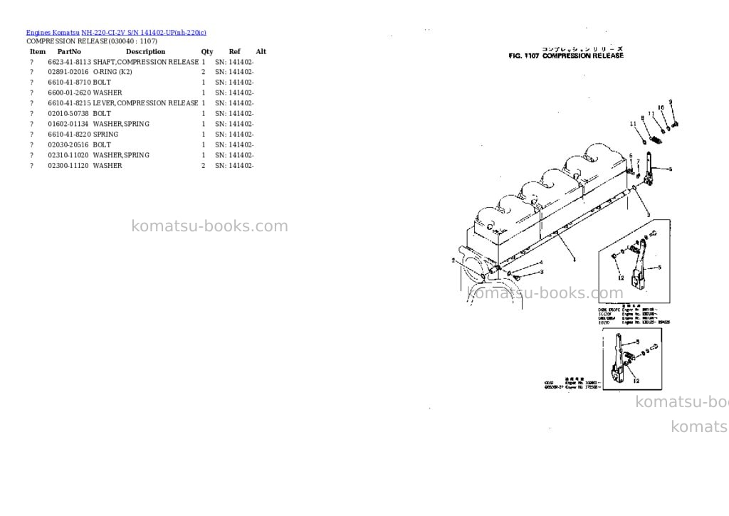 Komatsu nh-220-ci-2v s/n 141402-up Parts catalog cover Page 3 Komatsu nh-220-ci-2v s/n 141402-up Parts catalog cover Page 3