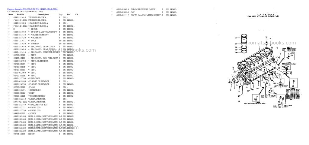 Komatsu nh-220-ci-2v s/n 141402-up Parts catalog cover Page 9 Komatsu nh-220-ci-2v s/n 141402-up Parts catalog cover Page 9
