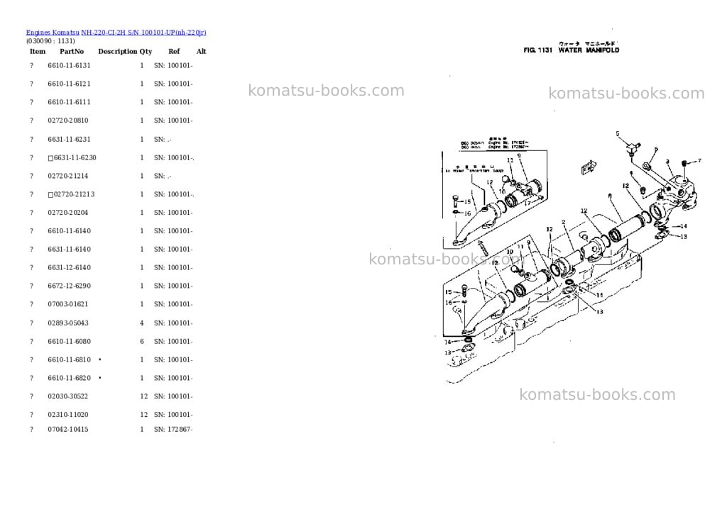 Komatsu NH-220-CI-2H S/N 100101-UP Parts catalog cover Page 8 Komatsu NH-220-CI-2H S/N 100101-UP Parts catalog cover Page 8