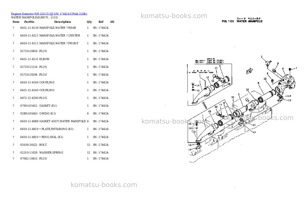 Komatsu nh-220-ci-2jj s/n 174424-up Parts catalog cover Page 6 Komatsu nh-220-ci-2jj s/n 174424-up Parts catalog cover Page 6