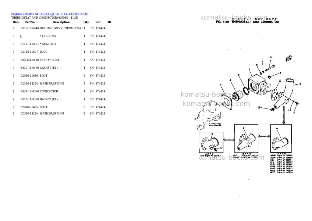 Komatsu nh-220-ci-2jj s/n 174424-up Parts catalog cover Page 7 Komatsu nh-220-ci-2jj s/n 174424-up Parts catalog cover Page 7