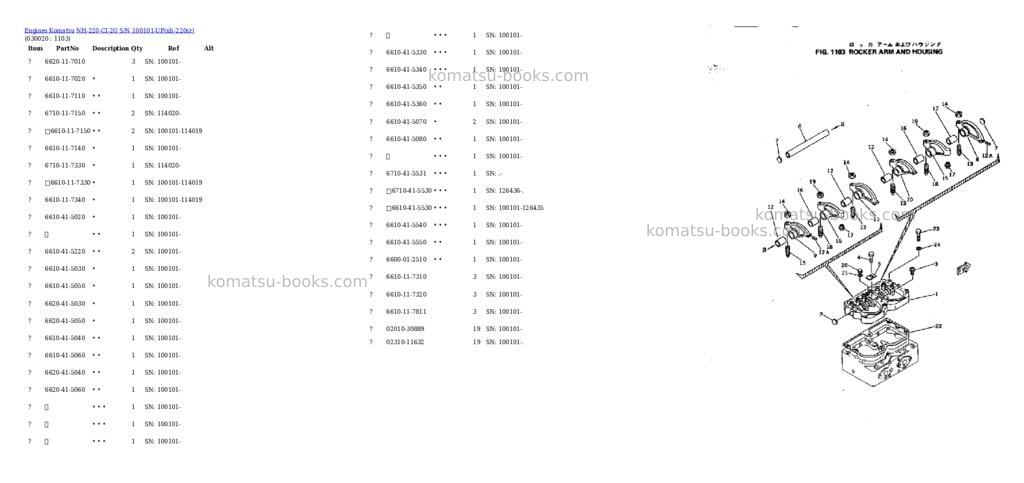 Komatsu nh-220-ci-2g s/n 100101-up Parts catalog cover Komatsu nh-220-ci-2g s/n 100101-up Parts catalog cover