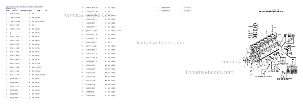 Komatsu nh-220-ci-2g s/n 100101-up Parts catalog cover Page 10 Komatsu nh-220-ci-2g s/n 100101-up Parts catalog cover Page 10