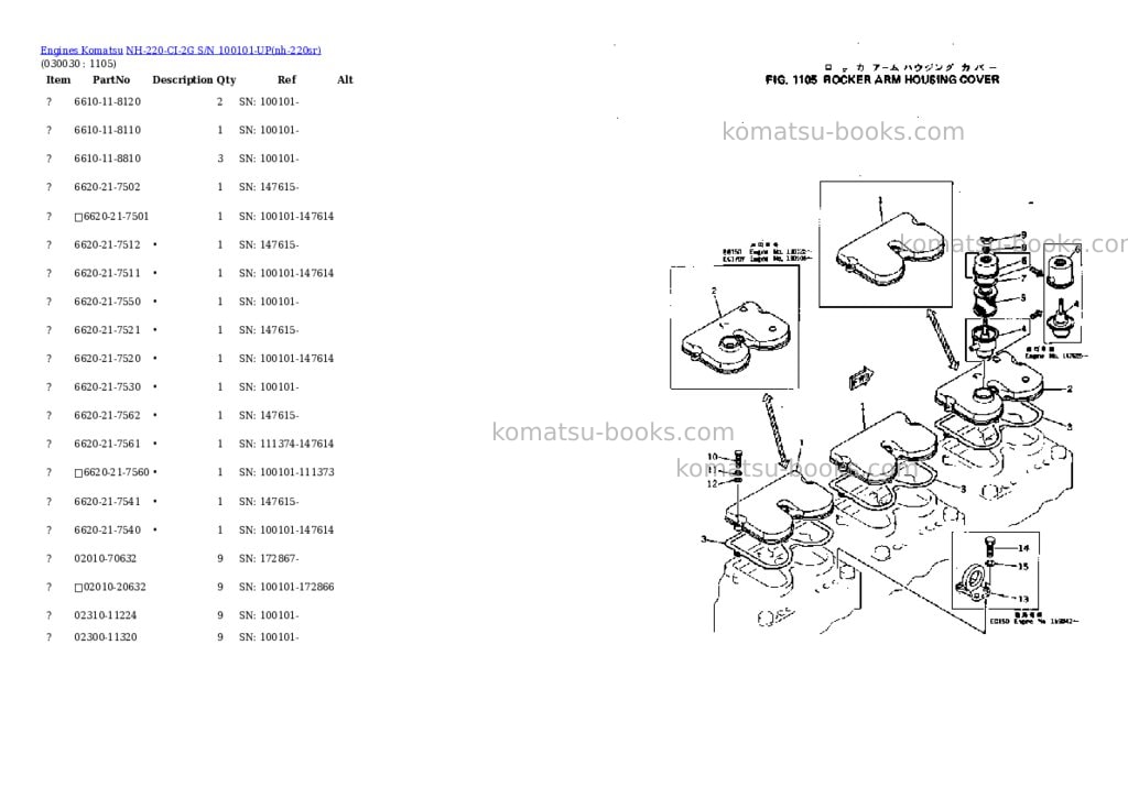Komatsu nh-220-ci-2g s/n 100101-up Parts catalog cover Page 2 Komatsu nh-220-ci-2g s/n 100101-up Parts catalog cover Page 2