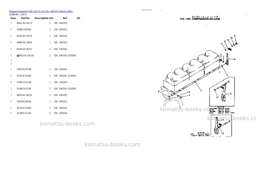 Komatsu nh-220-ci-2q s/n 100101-up Parts catalog cover Page 3 Komatsu nh-220-ci-2q s/n 100101-up Parts catalog cover Page 3