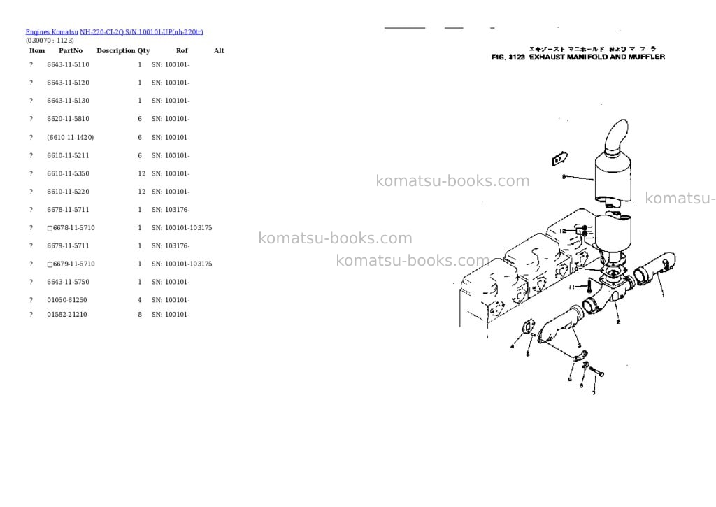 Komatsu nh-220-ci-2q s/n 100101-up Parts catalog cover Page 6 Komatsu nh-220-ci-2q s/n 100101-up Parts catalog cover Page 6