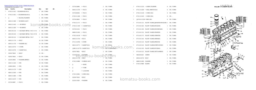 Komatsu nt-855-1j s/n 173908-up Parts catalog cover Page 10 Komatsu nt-855-1j s/n 173908-up Parts catalog cover Page 10