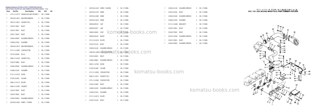 Komatsu nt-855-1j s/n 173908-up Parts catalog cover Page 3 Komatsu nt-855-1j s/n 173908-up Parts catalog cover Page 3