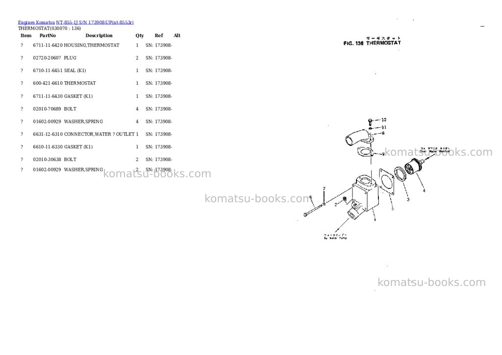 Komatsu nt-855-1j s/n 173908-up Parts catalog cover Page 6 Komatsu nt-855-1j s/n 173908-up Parts catalog cover Page 6