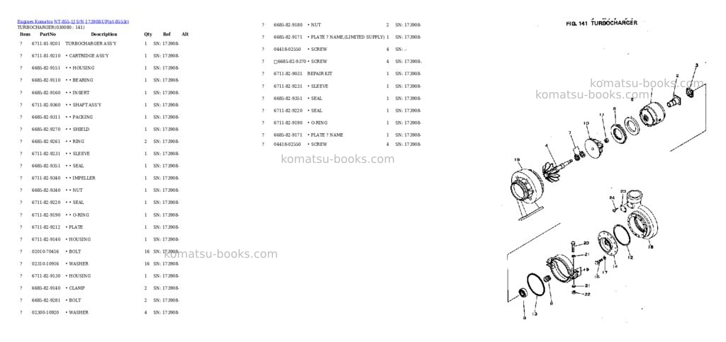 Komatsu nt-855-1j s/n 173908-up Parts catalog cover Page 7 Komatsu nt-855-1j s/n 173908-up Parts catalog cover Page 7
