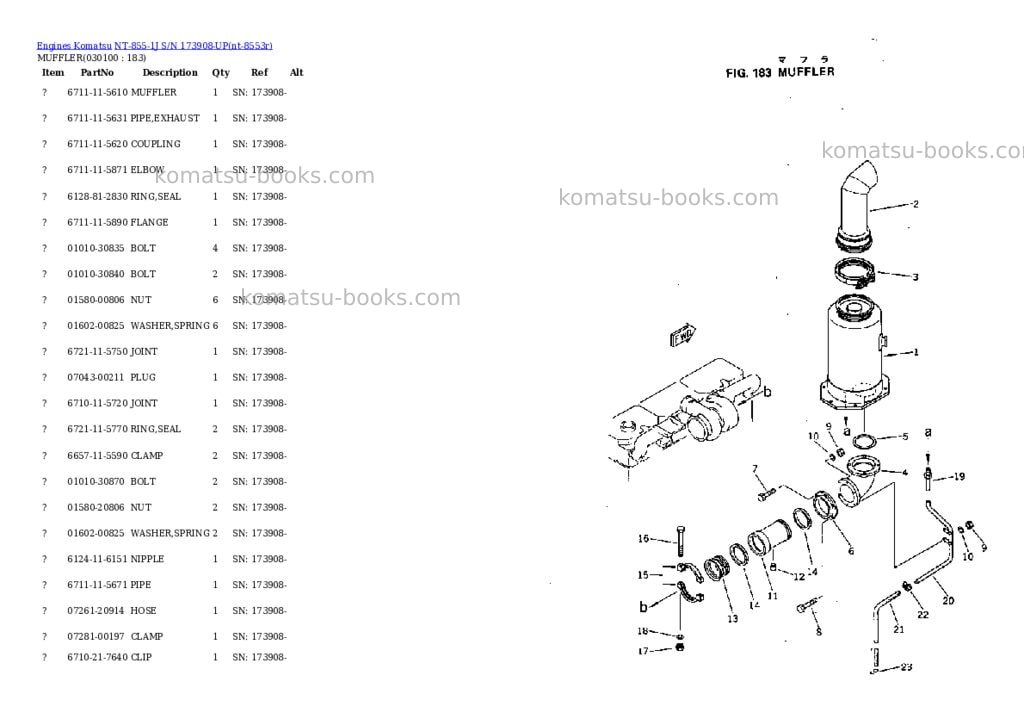 Komatsu nt-855-1j s/n 173908-up Parts catalog cover Page 9 Komatsu nt-855-1j s/n 173908-up Parts catalog cover Page 9