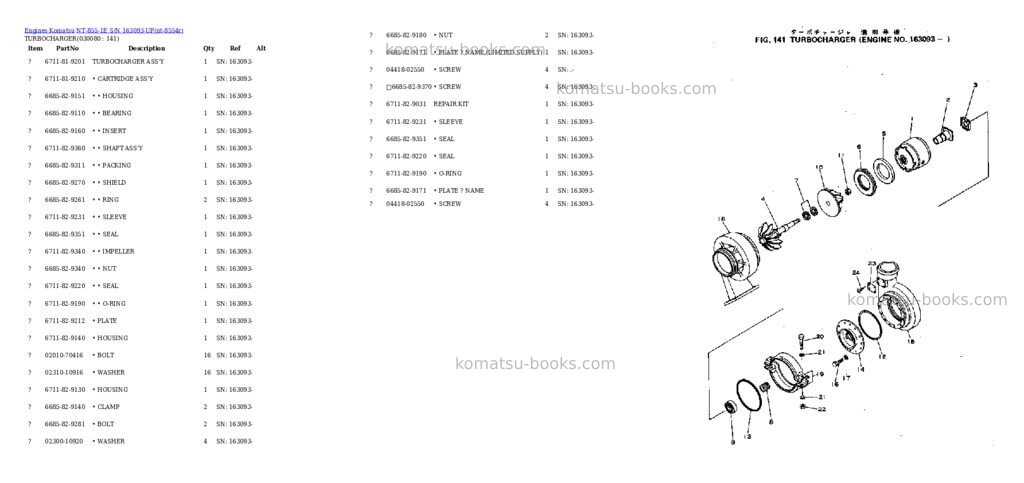 Komatsu NT-855-1E S/N 163093-UP Parts catalog cover Page 7 Komatsu NT-855-1E S/N 163093-UP Parts catalog cover Page 7