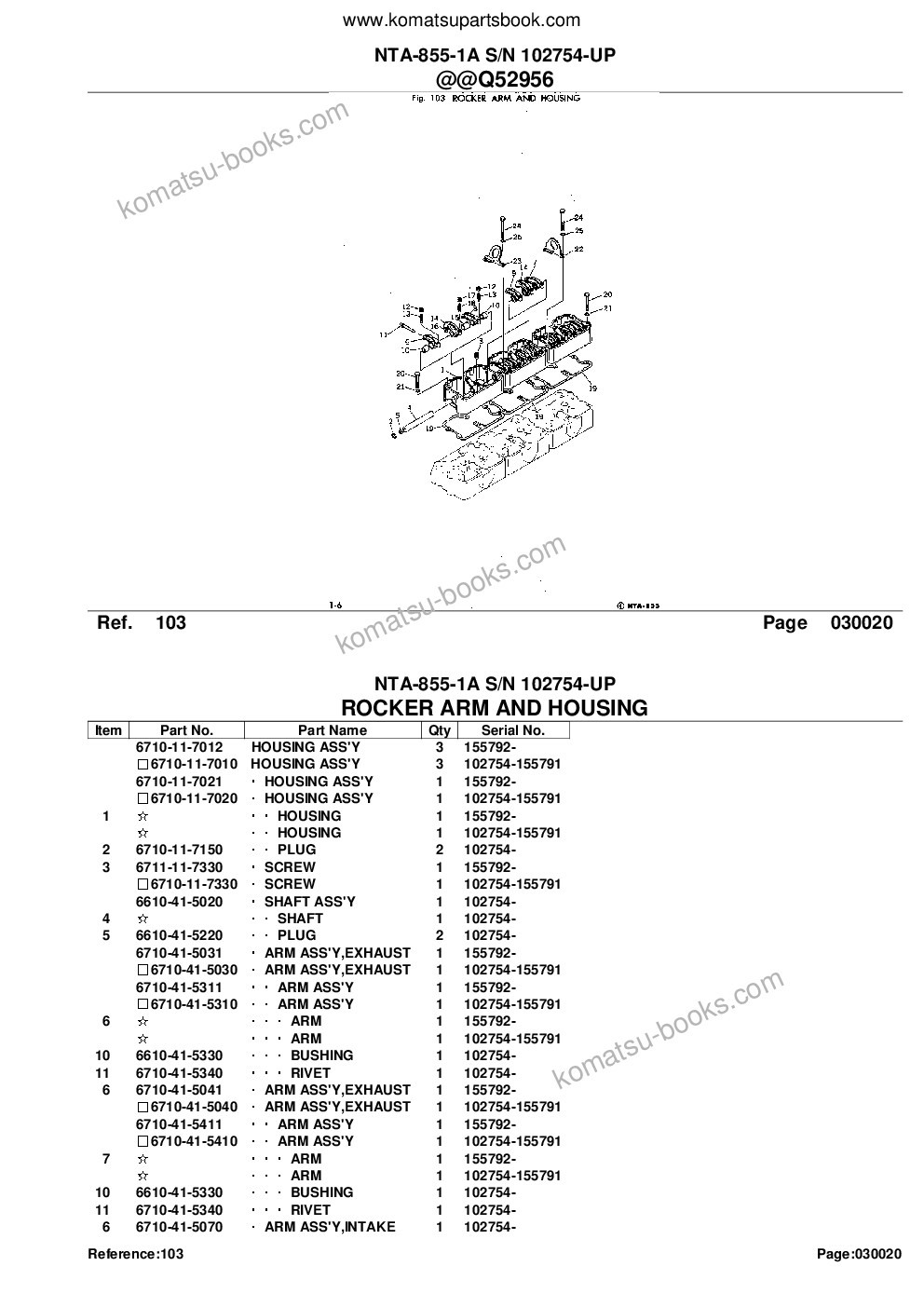 Komatsu nta-855-1a s/n 102754-up Parts catalog cover Page 5 Komatsu nta-855-1a s/n 102754-up Parts catalog cover Page 5