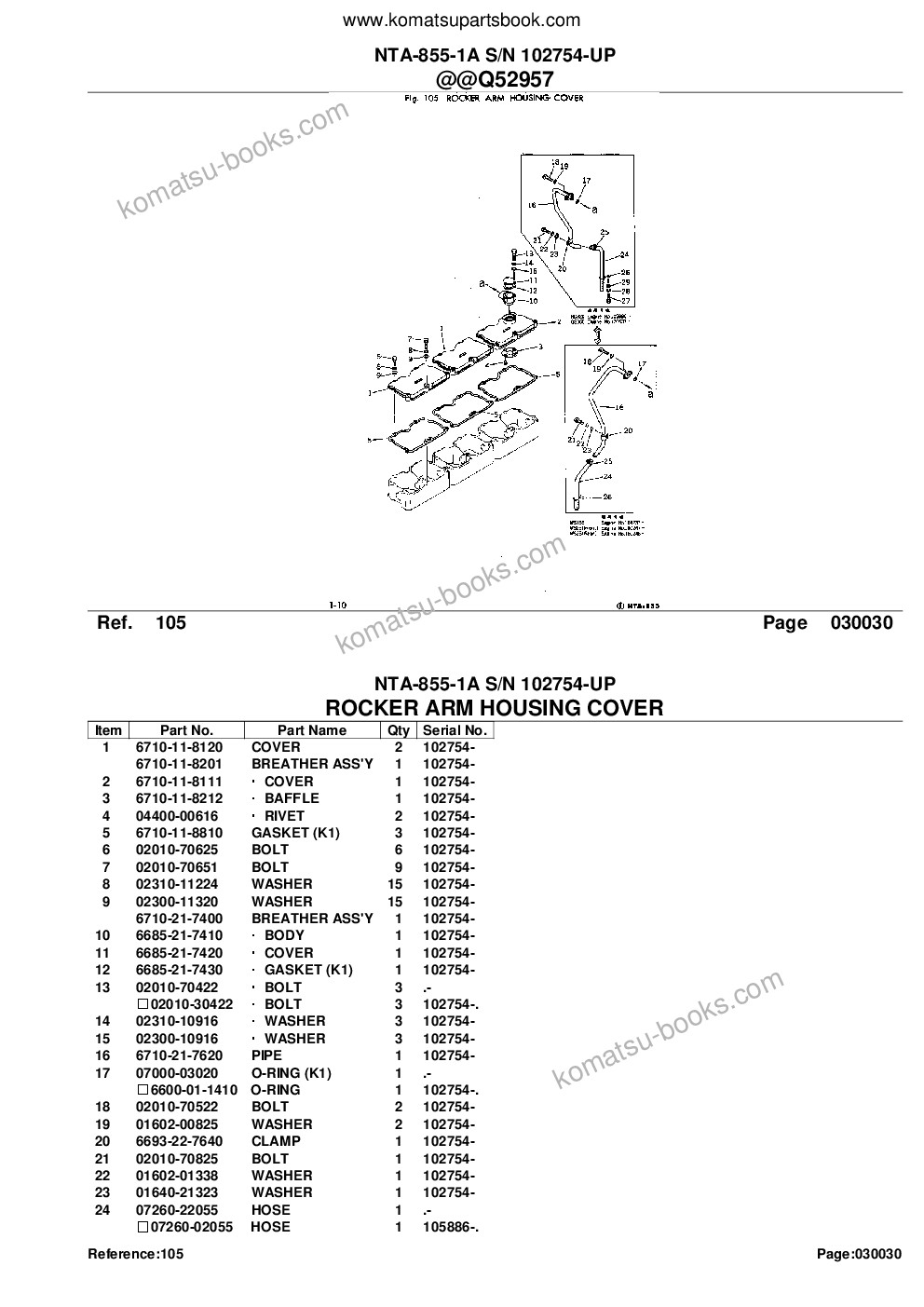 Komatsu nta-855-1a s/n 102754-up Parts catalog cover Page 7 Komatsu nta-855-1a s/n 102754-up Parts catalog cover Page 7