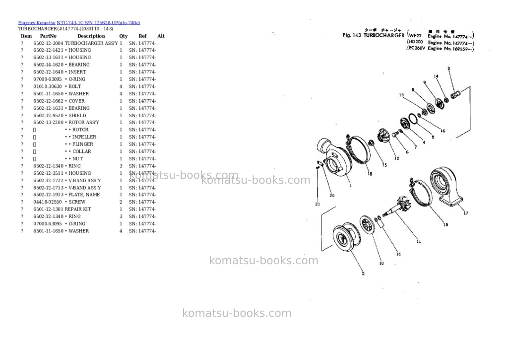 Komatsu ntc-743-1c s/n 125628-up Parts catalog cover Page 10 Komatsu ntc-743-1c s/n 125628-up Parts catalog cover Page 10