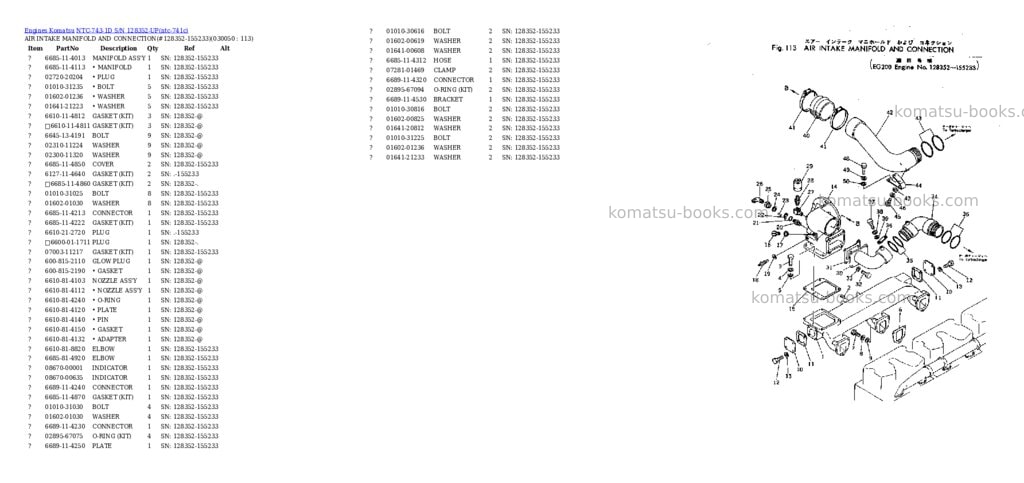 Komatsu ntc-743-1d s/n 128352-up Parts catalog cover Page 4 Komatsu ntc-743-1d s/n 128352-up Parts catalog cover Page 4
