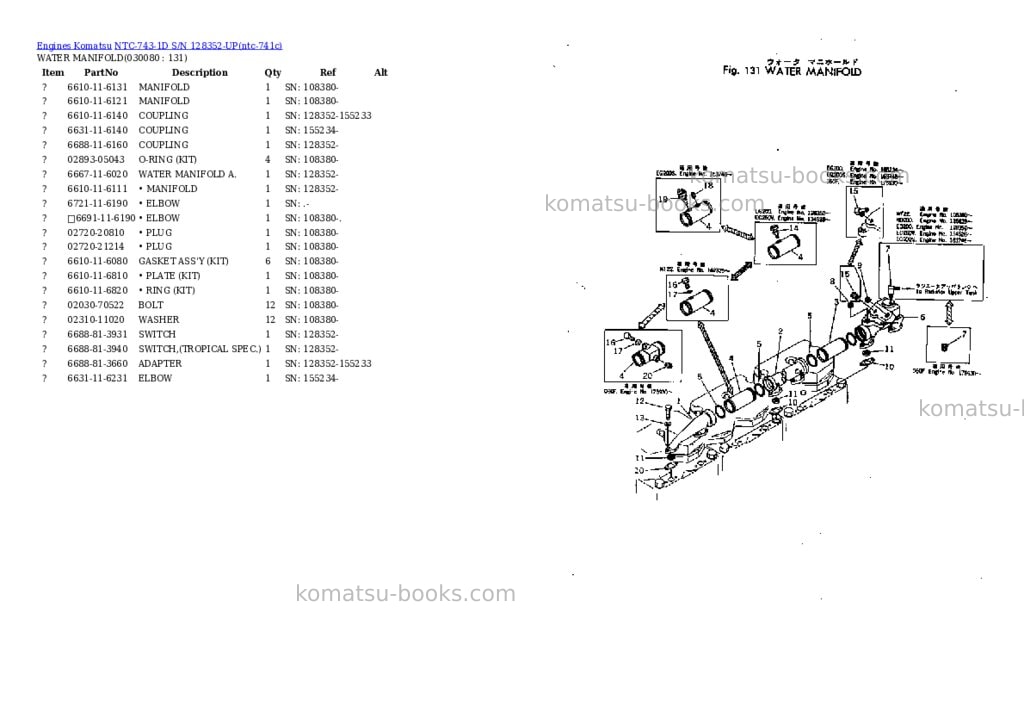 Komatsu ntc-743-1d s/n 128352-up Parts catalog cover Page 7 Komatsu ntc-743-1d s/n 128352-up Parts catalog cover Page 7